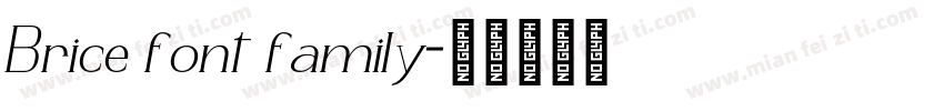 Brice font family字体转换